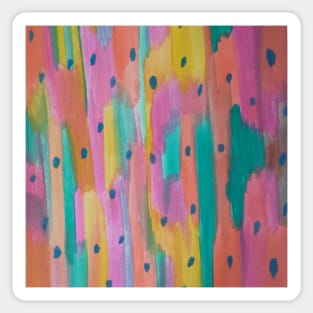 Rainbows and Raindrops Abstract Sticker